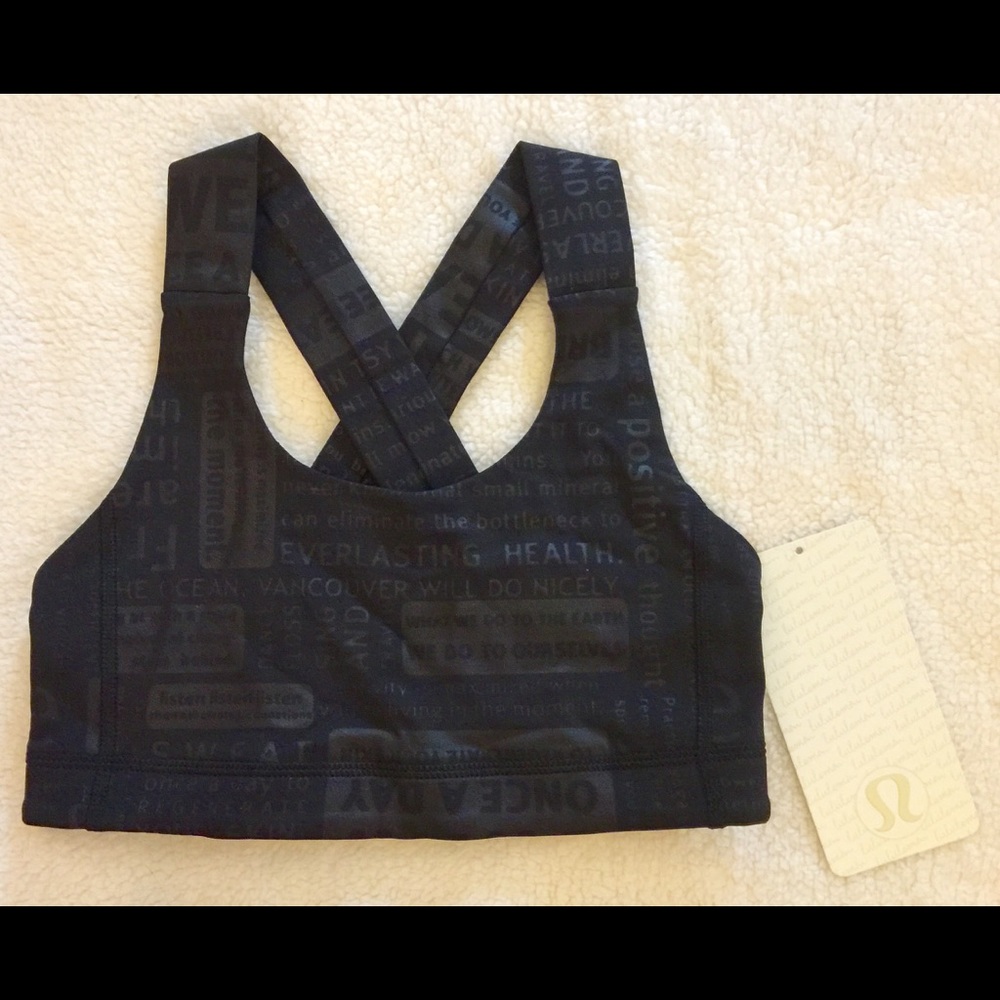 NWT Lululemon All Sport sports bra classic black